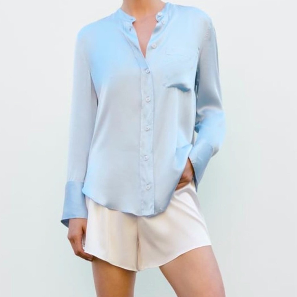 ZARA - NWOT Limited Edition 100% Silk Blouse